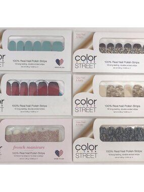 Color Street Lot Of 6 Packs 100% Nail Polish Strips (G)